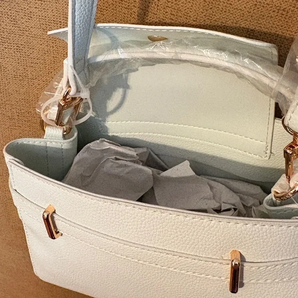 Anne Klein Elegant Belted Handbag - Mint - Picture 4 of 11